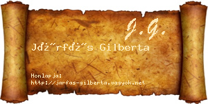 Járfás Gilberta névjegykártya