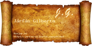 Járfás Gilberta névjegykártya